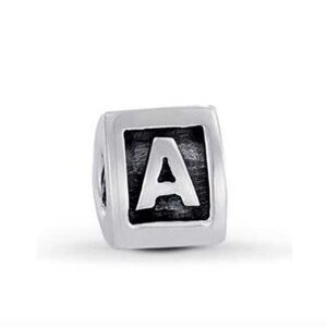Authentic Pandora Silver Alphabet A Charm Bead